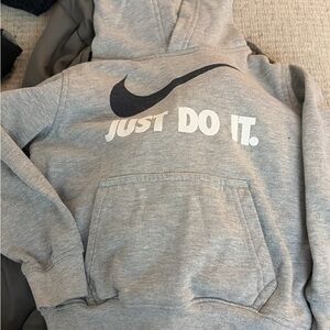 Nike Kids Gray 'Just Do It' Hoodie